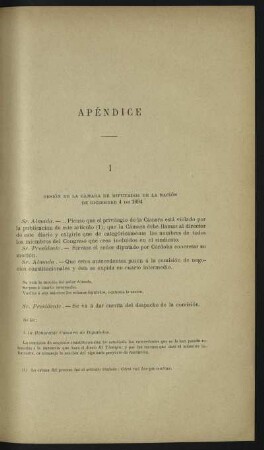 I - Sesión de la Cámara de Diputados de la Nación de diciembre 4 de 1894