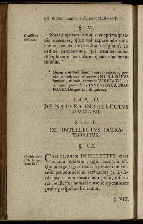 Cap. II. De Natura Intellectus Humani.