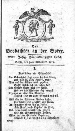 45. Stueck, 9. November 1818