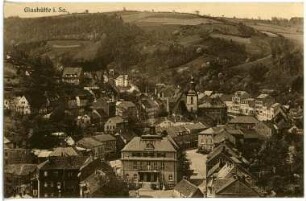 Glashütte. Blick auf Glashütte