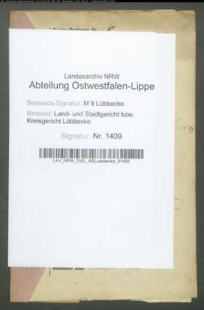 Erblasser: Vogt, Christian Ludwig; Erblasser: Vogt, Charlotte Wilhelmine, geb. Lübbe: