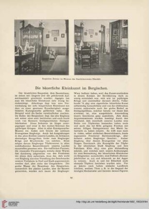 Die bäuerliche Kleinkunst im Bergischen