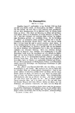 Die Sonntagsfeier