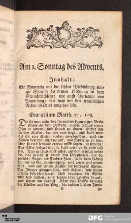 [Predigt 1 bis 17: Advent bis Sexagesimä]