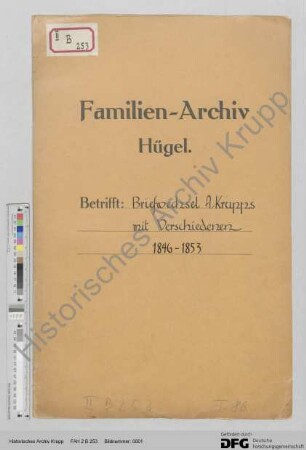 Schriftwechsel von Alfred Krupp
