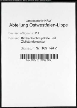 Kirchenbuchduplikat der katholischen Gemeinde Kirchlinde (GHT 1873). (Gemeinde: Kirchlinde, katholische Gemeinde)