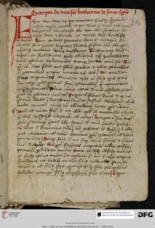 Vita sanctae Catharinae Senensis abbreviata secundum Raimundum de Capua