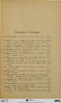 Phantasien – Grotesken (Nr. 415-471)