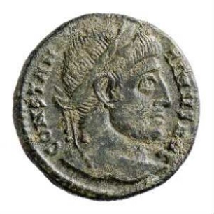 Münze, Follis, Aes 3, 321 n. Chr.