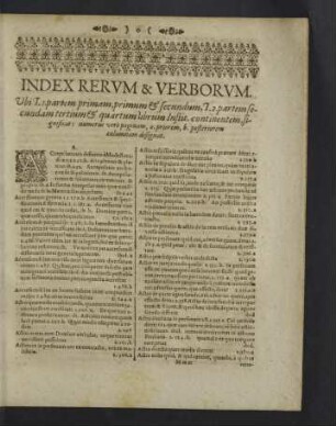 Index rerum & verborum.