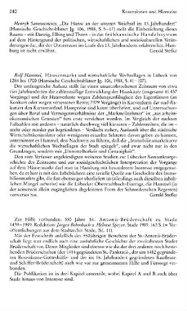 Zur Hilfe verbunden, 550 Jahre St. Antonii-Brüderschaft zu Stade 1439 - 1989, Red. Jürgen Bohmbach und Helmut Speyer, (Veröffentlichungen aus dem Stadtarchiv Stade, 11) : Stade, 1989