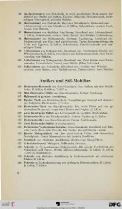 Antikes und Stil-Mobiliar (Nr. 105-194)