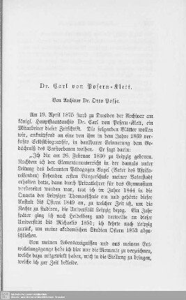 Dr. Carl von Posern-Klett