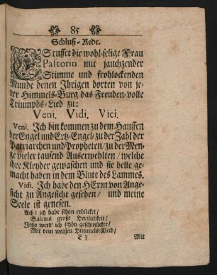 Schluß-Rede