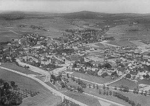 Rodewisch. Stadtansicht. Luftbildaufnahme