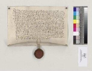 Ulrich Seydl aus Schwabelweis und seine Frau Petronella verkaufen Hans Kuefnaig aus Schwabelweis und seiner Frau Elisabeth einen dem Kloster St. Emmeram zugehörigen Weingarten bei Schwabelweis. S: Erasmus I. Münzer, Abt von St. Emmeram