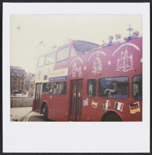Roter Doppeldeckerbus in London
