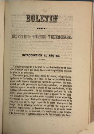 Boletin del Instituto Médico Valenciano. 7. 1861