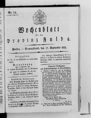 Nr. 38, Ausgabe vom 17. September 1831