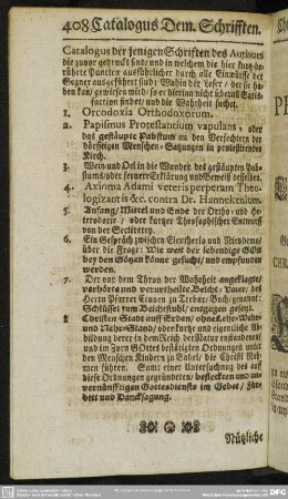 Catalogus Dem. Schrifften