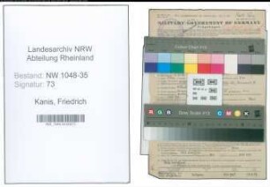 Entnazifizierung Friedrich Kanis , geb. 04.11.1906 (Musiker)