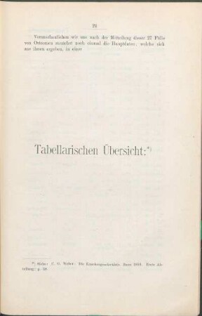 Tabellarische Übersicht: