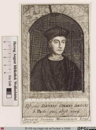 Bildnis John Colet (lat. Joannes Coletus)