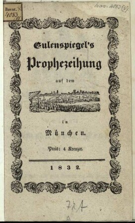 Eulenspiegel's Prophezeihung auf dem [Oktoberfest] in München