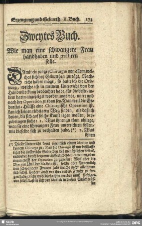 Zweytes Buch. Wie man eine schwangere Frau handhaben und tractiren solle