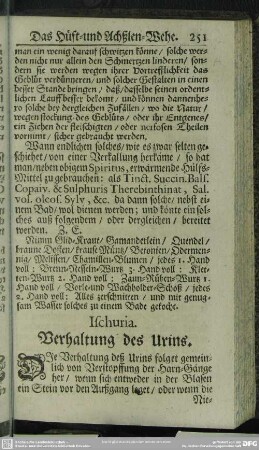 Ischuria. Verhaltung des Urins