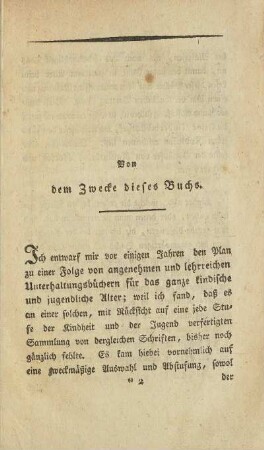 Von dem Zwecke dieses Buchs.