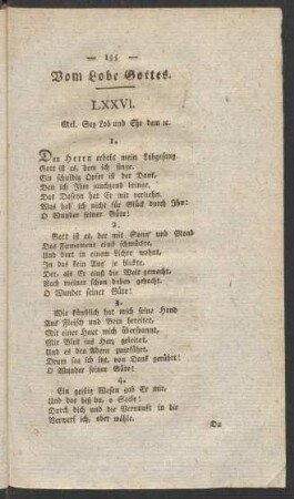 Vom Lobe Gottes.