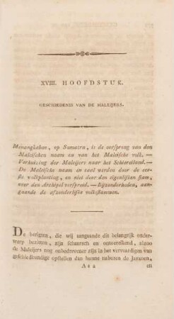XVIII. Hoofdstuk. Geschiedenis van de Maleijers