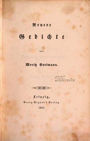 Neuere Gedichte