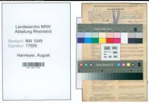 Entnazifizierung August Harmeyer , geb. 17.08.1901 (Postbeamter)