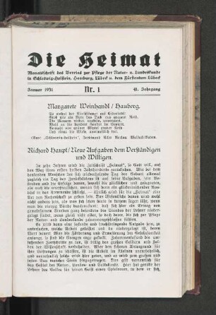 Neue Aufgaben dem Verständigen und Willigen.