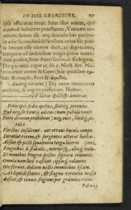 Principio sedes apibus, statioque petenda ...
