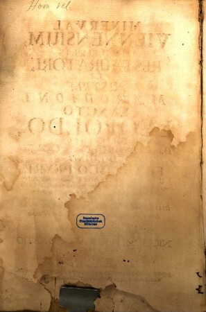 Minerval Viennensium, Divo Urbis restauratori et Austriae Marchioni Sancto Leopoldo