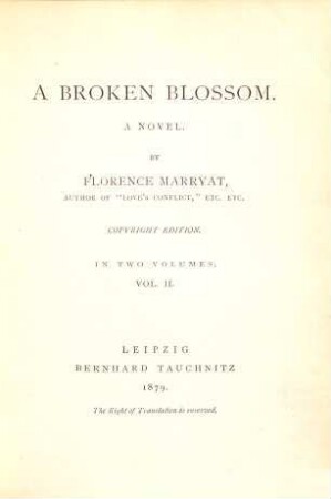 A broken blossom : a novel, 2