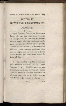 Sectio IX. Seculi XVIti Prius Dimidium