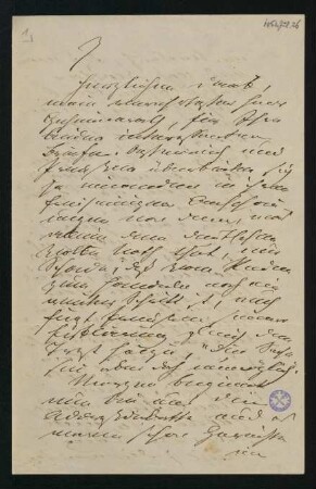 Brief vom 26. Juli 1862
