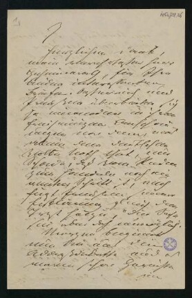 Brief vom 26. Juli 1862