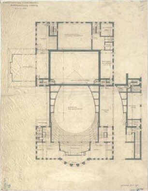 Fischer, Theodor; Heilbronn; Stadt-Theater - Grundriss 2. OG