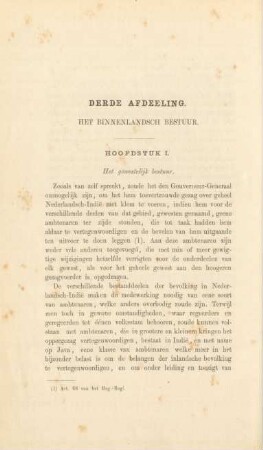 Derde afdeeling. Het binnenlandsch bestuur