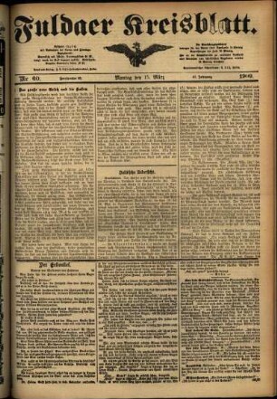 Ausgabe vom Montag, den 15. März 1909.