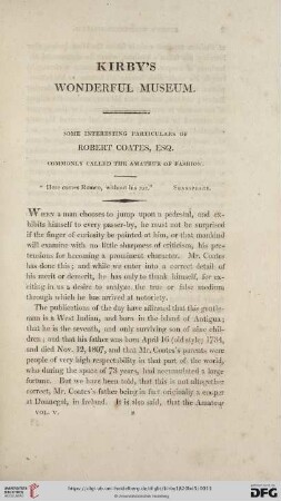 Some interesting particulars of Robert Coates, Esq. commonly called the amateur of fashion