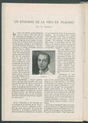 Un episodio de la vida de Plácido.