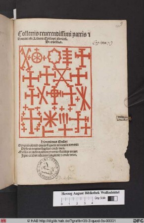 Sammlung von Kreuzen.