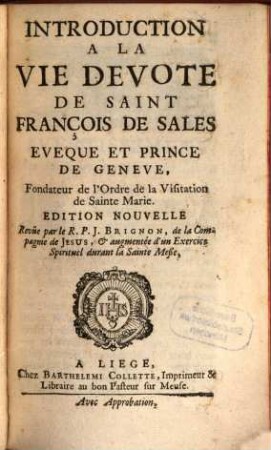 Introduction à la vie devote