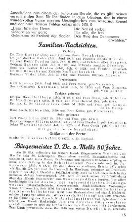 Familien-Nachrichten.